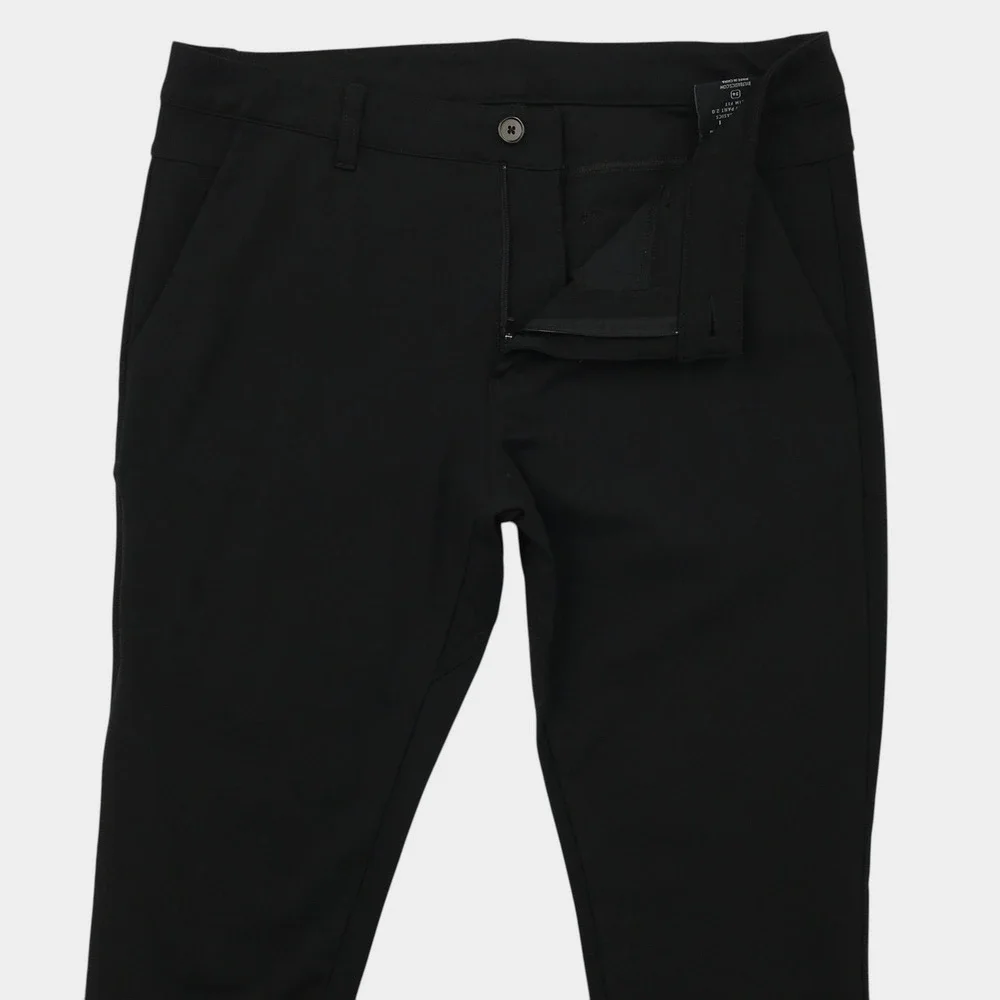 BYLT Premium Basics Everyday Pant 2.0 Slim Black Mens 36 Stretch Chino Trousers